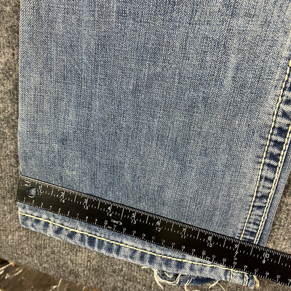 Cowboy Up Jeans Mens 40 Blue Bootcut Western Style Contrast Stitching - Picture 2 of 12